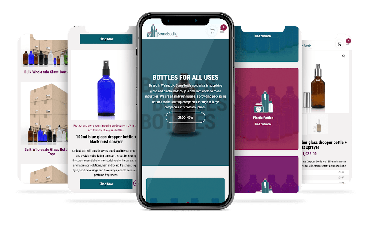 Some Bottle website on iphone